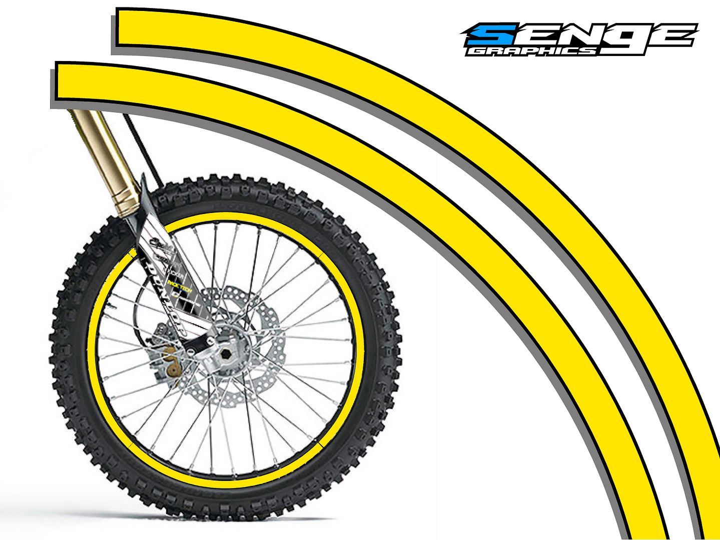 10 & 10 INCH DIRT BIKE RIM PROTECTORS WHEEL DECALS TAPE GRAPHICS